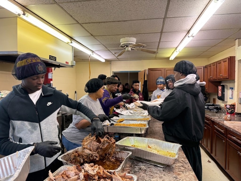 Craig Waddell Robinson Thanksgiving Community Giveback — production line